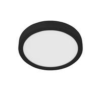 EGLO Plafón LED Fueva 5 IP44 4000K negro Ø28,5cm