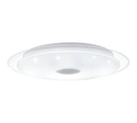 EGLO plafón LED Lanciano 1 luz, aplique cristal efecto, acero blanco
