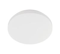 Eglo Plafón LED POGLIOLA, diámetro 26 cm, luz de pared, lámpara de acero y plástico blanco, iluminación para salón, cocina, oficina y techo del pasillo