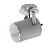 EGLO Plafón Villabate con pantalla textil gris