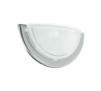 Eglo Planet 1, Lámpara de pared, 1 foco, acero, color: cromo, vidrio: blanco lacado, casquillo: E27