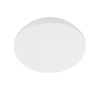 Eglo Pogliola-E Lámpara de techo LED plana, para pasillo y dormitorio, fabricada en metal y plástico de color blanco, con luz blanca cálida y un diámetro de 22 cm