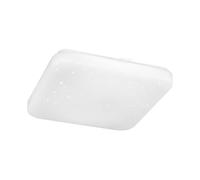 EGLO Pogliola Lámpara de techo LED, con efecto de vidrio e interruptor DIP, para cocina, fabricada en metal y plástico de color blanco, blanca cálida, neutra y fría y unas medidas de 28 × cm