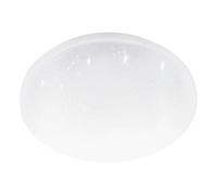 Eglo Pogliola Lámpara de techo LED, con efecto de vidrio e interruptor DIP, para cocina, fabricada en metal y plástico de color blanco, con luz blanca cálida, neutra y fría y un diámetro de 31 cm