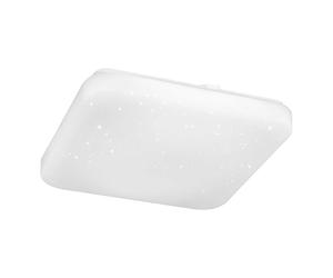 Eglo Pogliola Lámpara de techo LED, con efecto de vidrio e interruptor DIP | para cocina, fabricada en metal y plástico de color blanco, blanca cálida, neutra y fría y unas medidas de 33 × cm