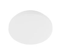 Eglo Pogliola Lámpara redonda de techo LED, ideal para el baño, fabricada en metal y plástico en color blanco, con luz blanca cálida, protección IP44 y 26 cm de diámetro