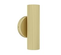 Eglo Portillo Lámpara de pared, para interior, iluminación de salón con foco orientado hacia arriba y abajo, fabricada en metal de color latón mate y con casquillo GU10