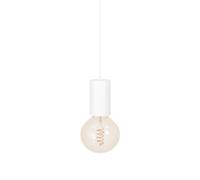 EGLO Pozueta 1 Lámpara colgante sobre mesa de comedor, casquillo E27 con cable, color blanco, lámpara colgante con cable, Ø 6,5 cm