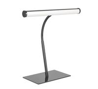 Eglo Riccione Lámpara LED de mesa y escritorio con brazo flexible, regulable al tacto, para mesita de noche, fabricada en metal de color negro y con luz blanca cálida y fría