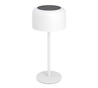 Eglo Roccanova Lámpara solar de mesa para exteriores, regulable en 3 niveles, para balcón y jardín, acero en blanco, blanco cálido, IP44
