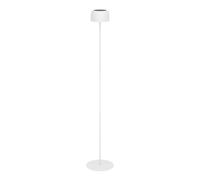 Eglo Roccanova Lámpara solar de pie, con batería, para interior y exterior, lámpara de salón, regulable en 3 niveles, de acero blanco, blanco cálido, IP44
