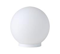 Eglo Rondo Lámpara de mesa de 1 foco, lámpara de mesilla de noche de cristal, color: blanco, cristal: opalino mate blanco, casquillo: E27, incluye interruptor