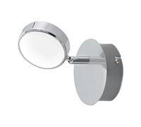 Eglo SALTO iluminación de pared Apto para uso en interior Cromo 5,4 W, Lámpara, Cepillado, Alrededor, 1 bombilla, s, 5,4 W, 3000 K, Cromo