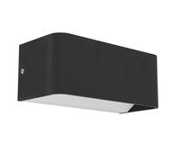 Eglo Sania-z Smart Home Lámpara de pared LED, para exterior, serie connect.z, aplicación y control por voz Alexa, plástico de color negro, IP55, luz blanca cálida y fría y colores RGB