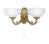 Eglo Savoy iluminación de pared Apto para uso en interior Bronce E14 40 W - Lámpara (Cepillado, 2 bombilla(s), 40 W, E14, IP20, Bronce)