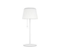 EGLO Scordiano Lámpara de mesa solar para exteriores, con batería, con interruptor de cadena, inalámbrica, acero y plástico en blanco, cálido - frío, IP44