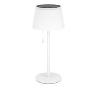 EGLO Scordiano Lámpara de mesa solar para exteriores, con batería, con interruptor de cadena, inalámbrica, acero y plástico en blanco, cálido - frío, IP44