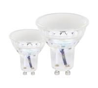 Eglo Set 2 LED GU10, regulable con temperatura de color ajustable, reflector 7W, 700 lúmenes, blanco cálido 2000-3000K, bombilla Edison G95, Ø 9,5 cm