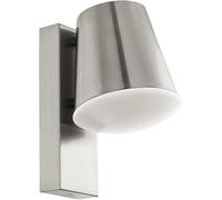 EGLO Smart Home LED aplique de pared Caldiero-C, lámpara exterior, lámpara de exterior de acero inoxidable y plástico blanco, luz exterior con casquillo E27, IP44