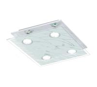 Eglo Supersale Plafón Farella GU10, 12 W, Cromo, 29 x 29 x 3 cm