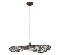 Eglo Swaby Lámpara colgante para mesa de comedor y salón, en tamaño XXL, fabricada en acero de color bronce, con casquillo E27 y un diámetro de 80 cm