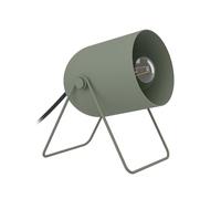 Eglo Tilston Lámpara con foco orientable, para mesita de noche, decoración de habitación, pequeña iluminación de mesa, fabricada en acero de color verde, con casquillo E14 y una longitud de 12,5 cm