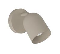 Eglo Tilston Lámpara de pared con foco orientable, para interior, fabricada en acero de color arena, ideal como de lectura y con casquillo E14