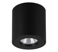 EGLO Torrecola Lámpara de techo para exteriores, lámpara de techo para uso exterior, lámpara de techo exterior de aluminio negro, foco de techo con casquillo GU10, IP44, diámetro de 8 cm