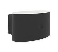 Eglo Valgiano Lámpara de pared LED para interiores, con batería, soporte magnético, inalámbrica, intensidad regulable, recargable USB, oval, plástico negro, blanco cálido - frío, IP44