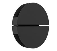 Eglo Vascella Lámpara de pared LED redonda, para exterior, iluminación indirecta, acero inoxidable de color negro, con luz blanca cálida y fría, protección IP44 y un diámetro de 18 cm