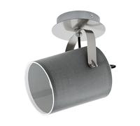 Eglo VILLABATE 98138, Foco, acero, níquel satinado/tela, 10 W, color gris