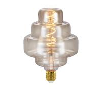 Eglo XXL Bombilla LED E27 regulable, diseño en espiral, retro, tamaño grande, color ambarino, 4 W, 200 lúmenes, blanco cálido, 2000 K, 20,5 cm de largo