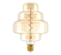 Eglo XXL Bombilla LED E27 regulable, diseño en espiral, retro, tamaño grande, color ambarino, 4 W, 200 lúmenes, blanco cálido, 2000 K, 29 cm de largo