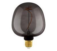 Eglo XXL Bombilla LED E27 regulable, diseño en espiral, retro, tamaño grande, color negro, 4 W, 40 lúmenes, blanco cálido, 2000 K, 18 cm de largo