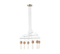 EGLO Zacharo 1 - Lámpara colgante (6 focos, acero, 24 W, níquel mate)