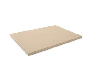Eglooh - Calliope - Protector Mesa Escritorio en Cuero Beige cm 90x60 - Antideslizante, Estructura Interna en Acero con Perfil Frontal en Forma de L, Costuras Artesanal - Made in Italy