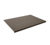 Eglooh - Calliope - Protector Mesa Escritorio en Cuero Gris Topo cm 70x50 - Antideslizante, Estructura Interna en Acero con Perfil Frontal en Forma de L, Costuras Artesanal - Made in Italy