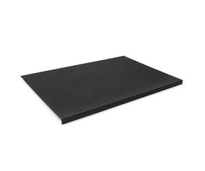 Eglooh - Calliope - Protector Mesa Escritorio en Cuero Negro cm 70x50 - Antideslizante, Estructura Interna en Acero con Perfil Frontal en Forma de L, Costuras Artesanal - Made in Italy