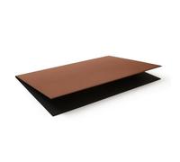 Eglooh - Gemini - Protector Mesa Escritorio Plegable en Cuero Marrón Naranja cm 50x35 - Estructura Interna en Aluminio, Parte Interior en Suave Tejido Negro, Costuras Artesanal - Made in Italy