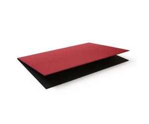 Eglooh - Gemini - Protector Mesa Escritorio Plegable en Cuero Rojo Vivo cm 65x45 - Estructura Interna en Aluminio, Parte Interior en Suave Tejido Negro, Costuras Artesanal - Made in Italy