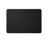 Eglooh - Herms - Protector Mesa Escritorio de Oficina en Cuero Negro cm 50x35 - Alfombrilla Raton xxl con Esquinas Redondeadas y Costuras Hechas a Mano - Made in Italy