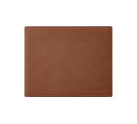 eglooh - Mercurio - Alfombrilla Ratón Ordenador en Cuero Naranja Marrón Natural cm 25x20 - Mouse Pad con Costuras Hechas a Mano y Fondo Antideslizante - Made in Italy