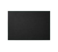 Eglooh - Mercurio Deluxe - Protector Mesa Escritorio de Oficina en Cuero Negro cm 80x50 - Alfombrilla Raton xxl con Costuras en Azul en Contraste y Fondo Antideslizante - Made in Italy