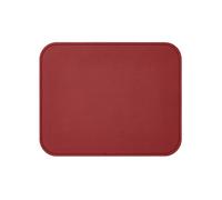 eglooh - Oceano - Alfombrilla Ratón Ordenador en Cuero Real Rojo Vivo cm 25x20 - Mouse Pad con Costuras Hechas a Mano y Esquinas Redondeadas - Made in Italy