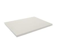 Eglooh - Talia - Protector Mesa Escritorio en Cuero Blanco cm 70x50 - Diseño Moderno, Antideslizante, Estructura Interna en Acero con Perfil Frontal en Forma de L - Made in Italy