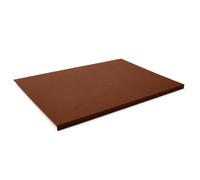 Eglooh - Talia - Protector Mesa Escritorio en Cuero Naranja Marrón Natural cm 70x50 - Diseño Moderno, Antideslizante, Estructura Interna en Acero con Perfil Frontal en Forma de L - Made in Italy