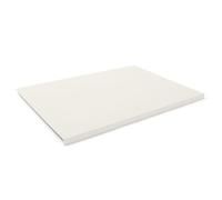 Eglooh - Urania - Protector Mesa Escritorio en Cuero Blanco cm 70x50 - Antideslizante, Estructura Interna en Acero con Perfil Frontal en Forma de L, Costuras Artesanal - Made in Italy