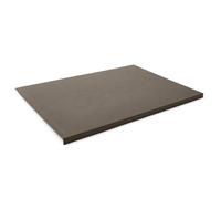 Eglooh - Urania - Protector Mesa Escritorio en Cuero Gris Topo cm 70x50 - Antideslizante, Estructura Interna en Acero con Perfil Frontal en Forma de L, Costuras Artesanal - Made in Italy