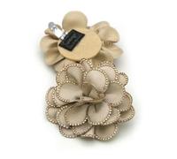 EGLUCK 2 uds. De Clips removibles para zapatos de flores artísticas de tela para mujer, decoración para zapatos de novia y boda, dijes de tacón alto, joyería con diamantes de imitación