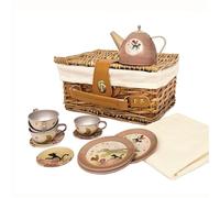 Egmont Toys Músicos de Bremen Cesta de Mimbre para IR de Picnic con Juego de Tazas y Jarra de té, de Metal, a Partir de 3 años, Multicolor (540057)